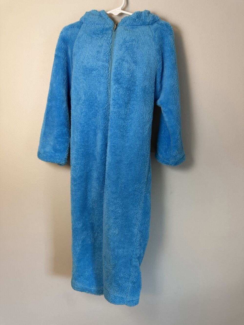 Disguise Cookie Monster Fuzzy Blue Zip Up Costume Little Kids Size S 4/6